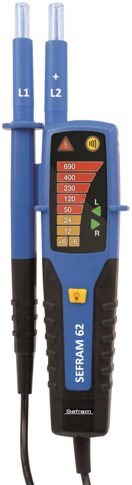 SEFRAM62 Détecteur de tension (VAT) et testeur de continuité CAT IV 600V