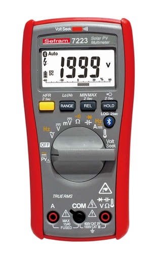 [7223-N] SEFRAM 7223 Multimètre numérique 6000 points, TRMS AC, Bluetooth, Fonction Photovoltaïque